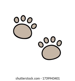 Animal footprint icon. Simple outline colored vector of adventure icons for ui and ux, website or mobile application