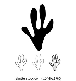 Animal footprint Icon Vector