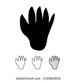 Animal footprint Icon Vector