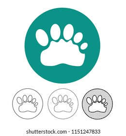 Animal footprint Icon Vector