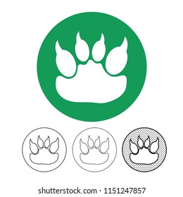 Animal footprint Icon Vector