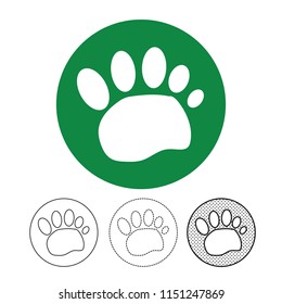 Animal footprint Icon Vector