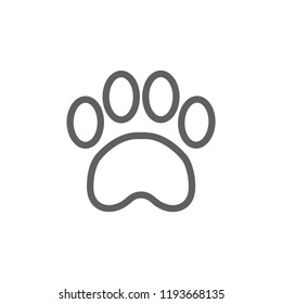 animal footprint icon vector