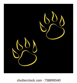animal footprint icon vector