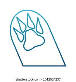 Animal footprint isolated