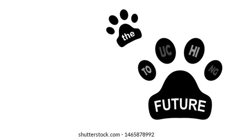 Animal Footprint Isolated on White Background as Leadership Concept. Creative Vector Design