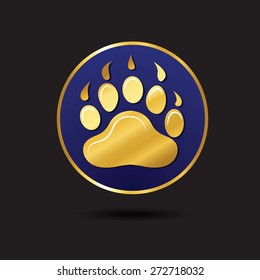 Animal footprint for logo template.