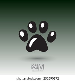 Animal footprint logotype, corporate identity logo
