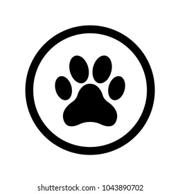 animal footprint outline vector