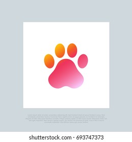 Animal Footprint. Pet fingers. Vector favicon glyph clip-art. Compatible with PNG, JPG, AI, CDR, SVG, EPS, PDF, ICO. svg