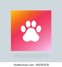 Animal Footprint. Pet fingers. Vector favicon clip-art. Compatible with PNG, JPG, AI, CDR, SVG, EPS, PDF, ICO. svg