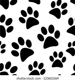 Animal footprint seamless pattern.
