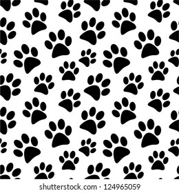 Animal footprint seamless pattern.