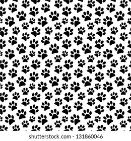 Animal footprint seamless pattern.