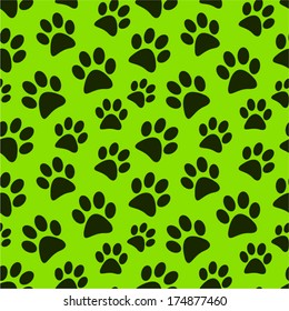 Animal footprint seamless pattern. 
