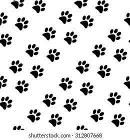 Animal footprint seamless pattern.