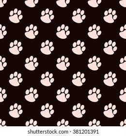 Animal footprint seamless pattern