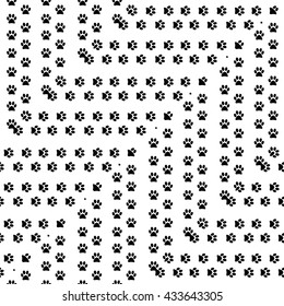 Animal footprint seamless pattern.
