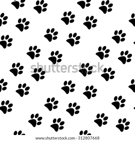 Animal footprint seamless pattern.