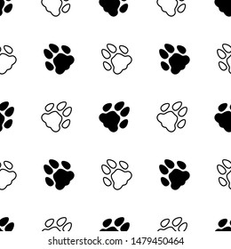 Animal footprint seamless pattern. Background. Abstract geometric shape texture. Design template for wallpapers, wrapping, textile. Vector Illustration