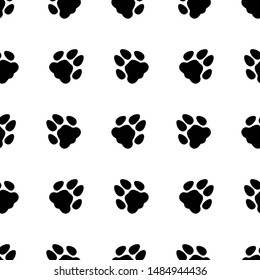 Animal footprint seamless pattern. Background. Abstract geometric shape texture. Design template for wallpapers, wrapping, textile. Vector Illustration