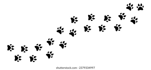Juego de huellas de animales Icono. diseño de fondo vectorial.