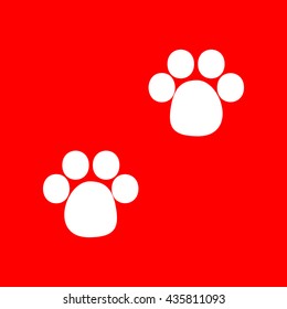Animal footprint sign illustration