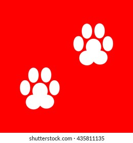 Animal footprint sign illustration