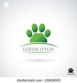 Animal footprint sign - vector illustration