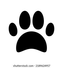 Animal footprint silhouette sign. Paw icon. Vector.