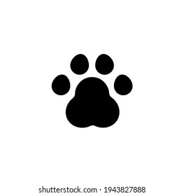 Animal footprint simple icon vector illustration