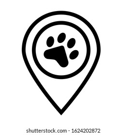 animal footprint trace icon vector