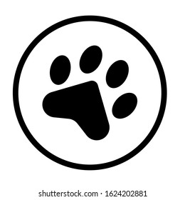 animal footprint trace icon vector