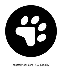 animal footprint trace icon vector