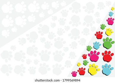 Animal footprint wallpaper pattern is perfect for backgrounds