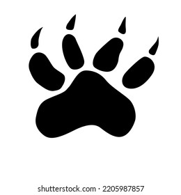 Animal footprints, bear, wolf, dog, cat. Vector illustration