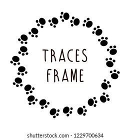 animal footprints frame, vector illustration
