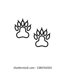 animal footprints  icon logo vector template