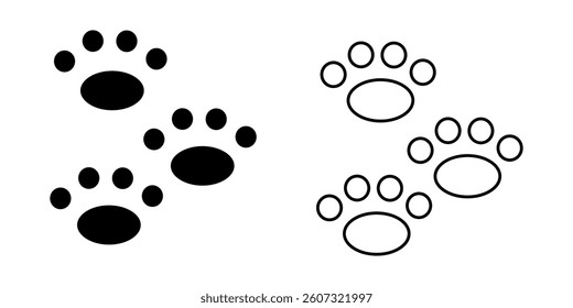 animal footprints icon on white background