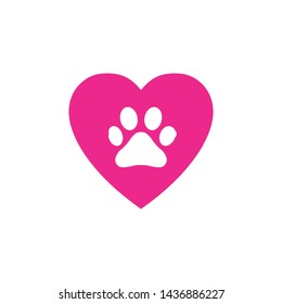 animal footprints icon symbol vector logo design illustration