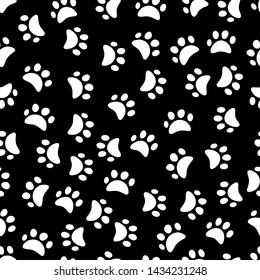 Animal footprints seamless pattern. Vector illustration Eps 10.