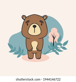 Animal forest cute illustration design