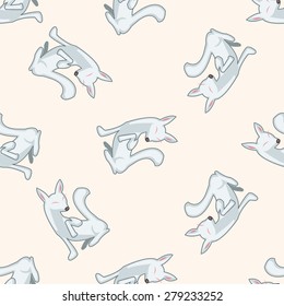 animal fox cartoon , cartoon seamless pattern background