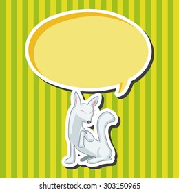 animal fox cartoon theme elements