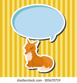 animal fox cartoon theme elements