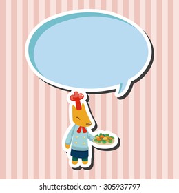 animal fox chef cartoon theme elements