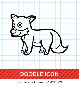 animal fox doodle