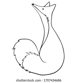 animal fox graphic design vector illustration, forest resident symbol, art sketch tattoo 