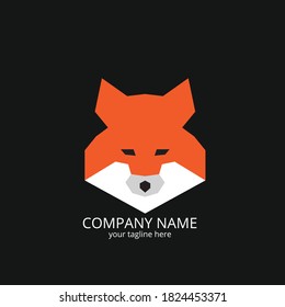 animal fox logo design vector. a logo for a company and a product
