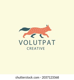 Animal fox logo icon design template flat vector